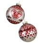 Bombki choinkowe z wzorem serc - 6 szt. 8 cm