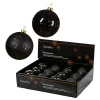 Czarne plastikowe bombki choinkowe 12 szt. 8 cm