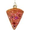 Przekąski - szklane zawieszki choinowe 11 cm pizza