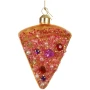 Przekąski - szklane zawieszki choinowe 11 cm pizza
