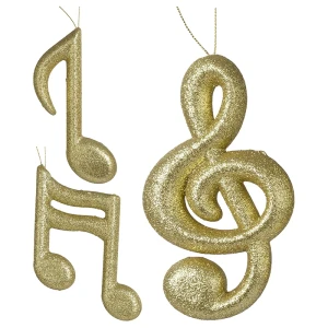 Muzyczne elementy - plastikowe zawieszki choinkowe 15 cm