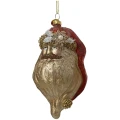 Szklany Mikołaj - szklana zawieszka choinkowa 12 cm w1