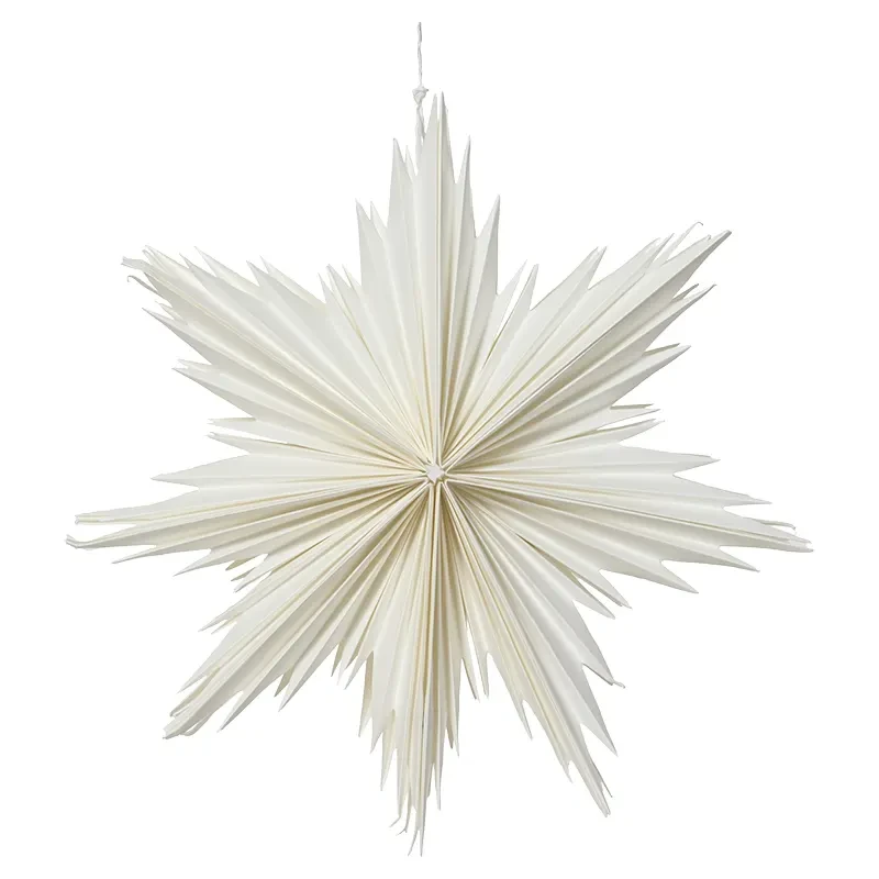 Biała papierowa gwiazda - 30 cm