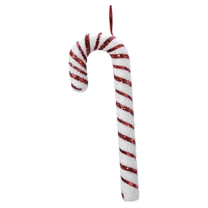Biało-czerwona piankowa laska cukrowa 52 cm