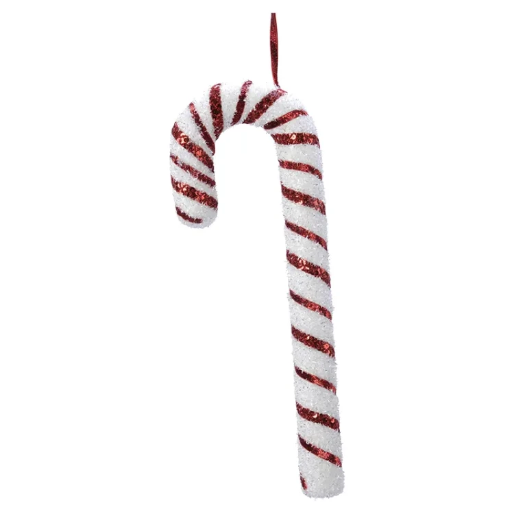 Biało-czerwona piankowa laska cukrowa 52 cm