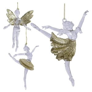 Baletnica - przezroczysta zawieszka choinkowa 14 cm