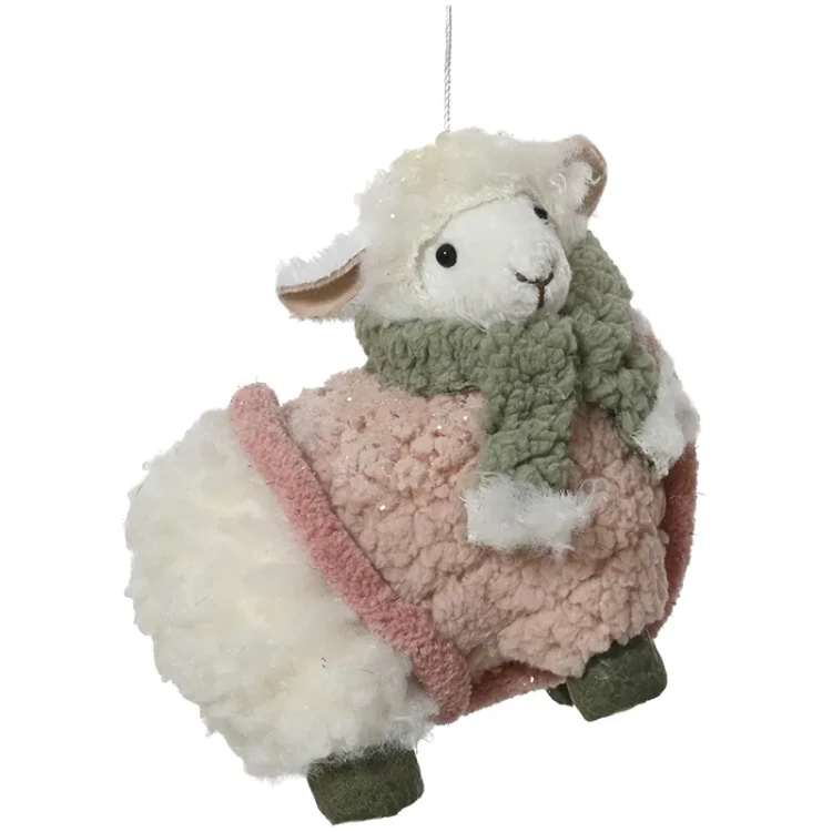 Owca w sweterku - zawieszka choinkowa 13 cm w1