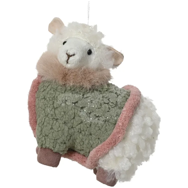 Owca w sweterku - zawieszka choinkowa 13 cm w2