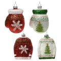 Szklane kształtki 11 cm - kpl. 2 szt. mix sweter rękawice