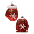 Szklane kształtki 11 cm - kpl. 2 szt. mix czerwone