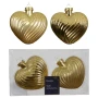 Serca - Szklane zawieszki choinkowe 9,5 cm kpl. 2 szt. złote