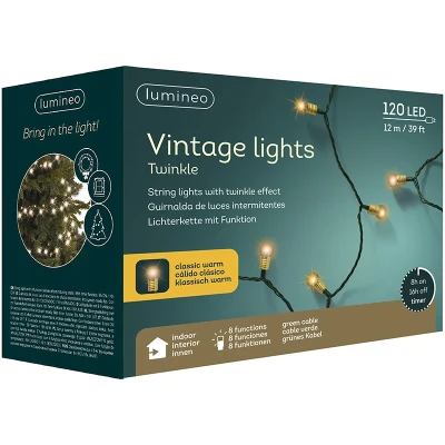 Wewnętrze retro lampki choinkowe 120 LED