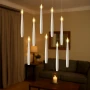 Wiszące świeczki LED - kpl. 10 szt. 15 cm