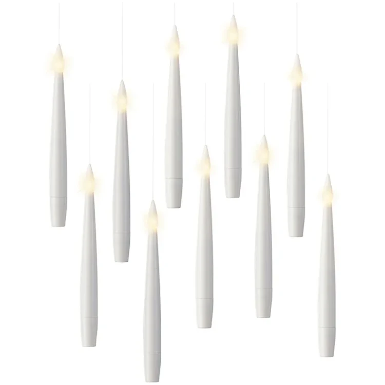 Wiszące świeczki LED - kpl. 10 szt. 15 cm