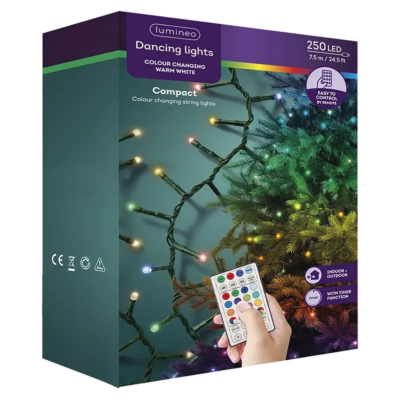 Lampki choinkowe COMPACT RGB - z pilotem sterującym
