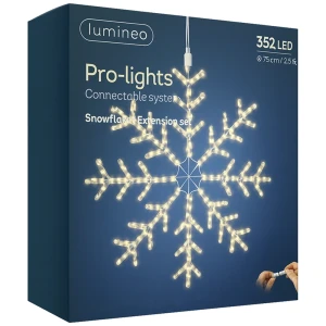 Ciepłe białe dekoracyjna gwiazda 352 LED - 75 cm
