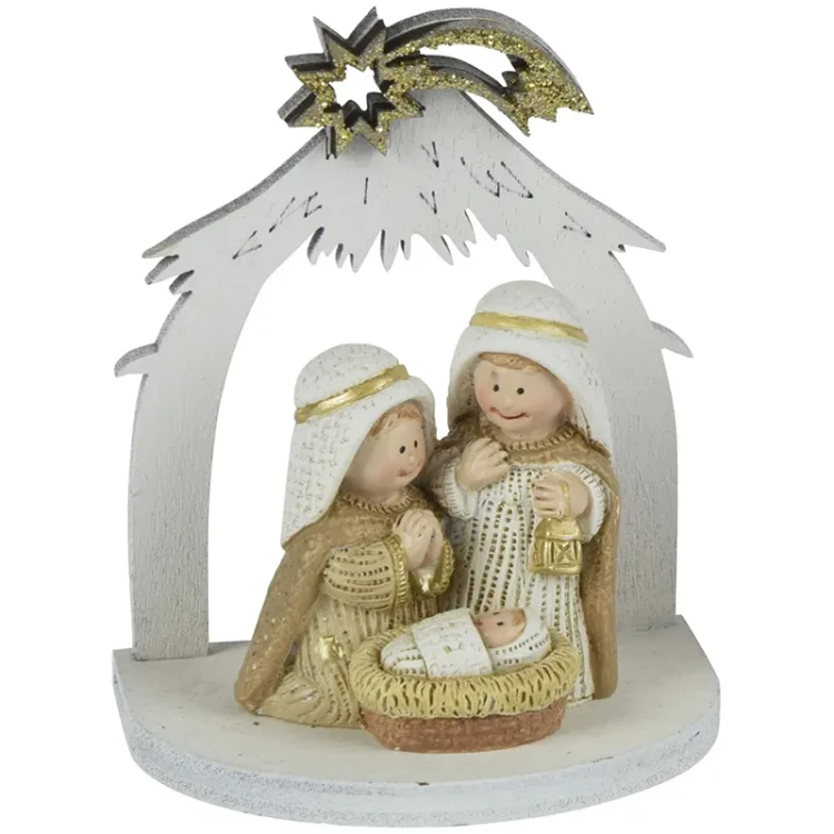 Szopka Bożonarodzeniowa z żywicy - 8,5 cm w2