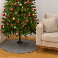Pluszowa spódnica - dywan pod choinkę 100 cm szara