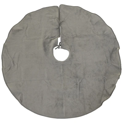 Szara Pluszowa spódnica - dywan pod choinkę 100 cm