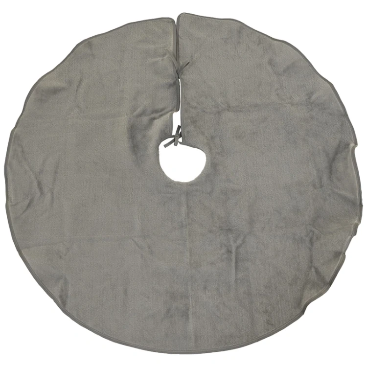 Szara Pluszowa spódnica - dywan pod choinkę 100 cm