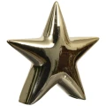 Porcelanowa gwiazda - 9 cm złota