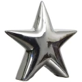 Porcelanowa gwiazda - 9 cm srebrna