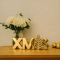 Porcelanowy ZŁOTY napis XMAS 21 cm