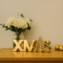 Porcelanowy ZŁOTY napis XMAS 21 cm