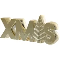 ZŁOTY Porcelanowy napis XMAS 21 cm