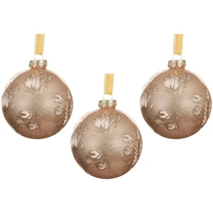 Szklane bombki choinkowe 8 cm - kpl. 3 szt.