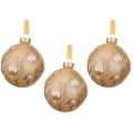 Szklane bombki choinkowe  perłowe 8 cm - kpl. 3 szt.
