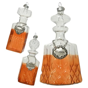 Szklane karafki z alkoholem - Zawieszki choinkowe 