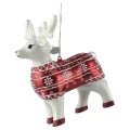 Renifer - szklana zawieszka choinkowa 9,2x8,5x11,7 cm