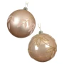 Brzoskwiniowe bombki choinkowe kpl. 12 szt. 8 cm