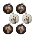 Dziadek do orzechów - szklane bombki choinkowe 8 cm 6 szt.