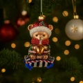 Misie - szklana zawieszki choinkowa 1 szt.