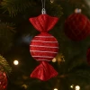Cukierki - zawieszki plastikowe nietłukące 16 cm czerowne