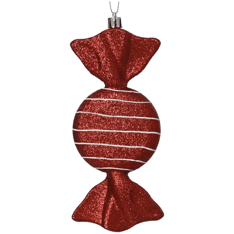 Cukierki czerwone - zawieszki plastikowe nietłukące 16 cm