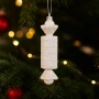 Białe Cukierki - zawieszki plastikowe nietłukące 11,5 cm