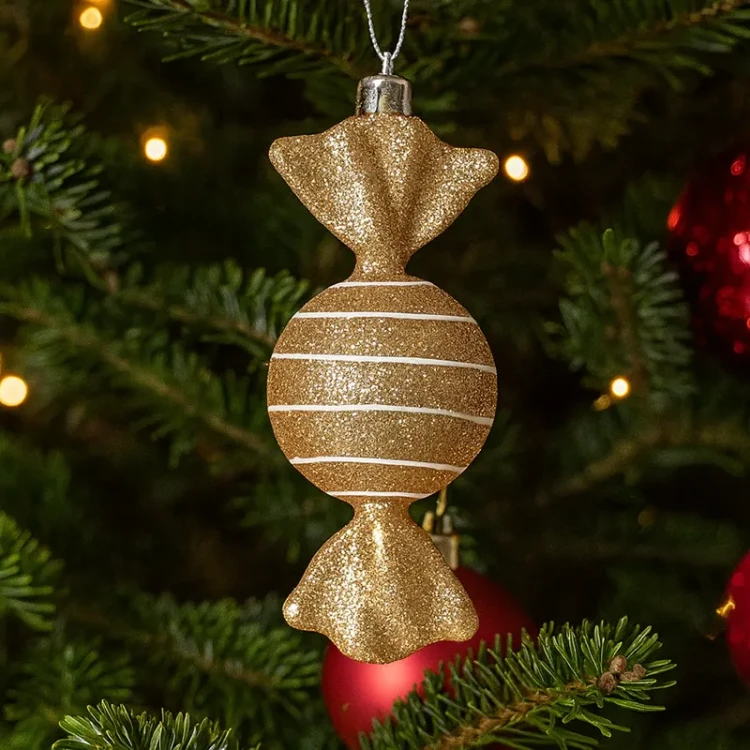 Złote Cukierki - zawieszki plastikowe nietłukące 11,5 cm
