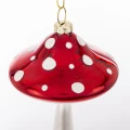 Szklany Muchomor - zawieszka choinkowa 11 cm