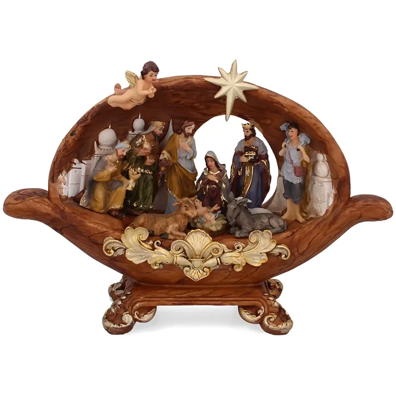 Grota - Szopka Bożonarodzeniowa - 33,5x9,5x23cm