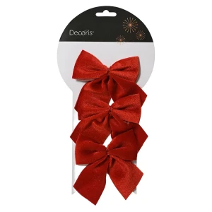 Kokardki choinkowe 9x10 cm kpl. 3szt.