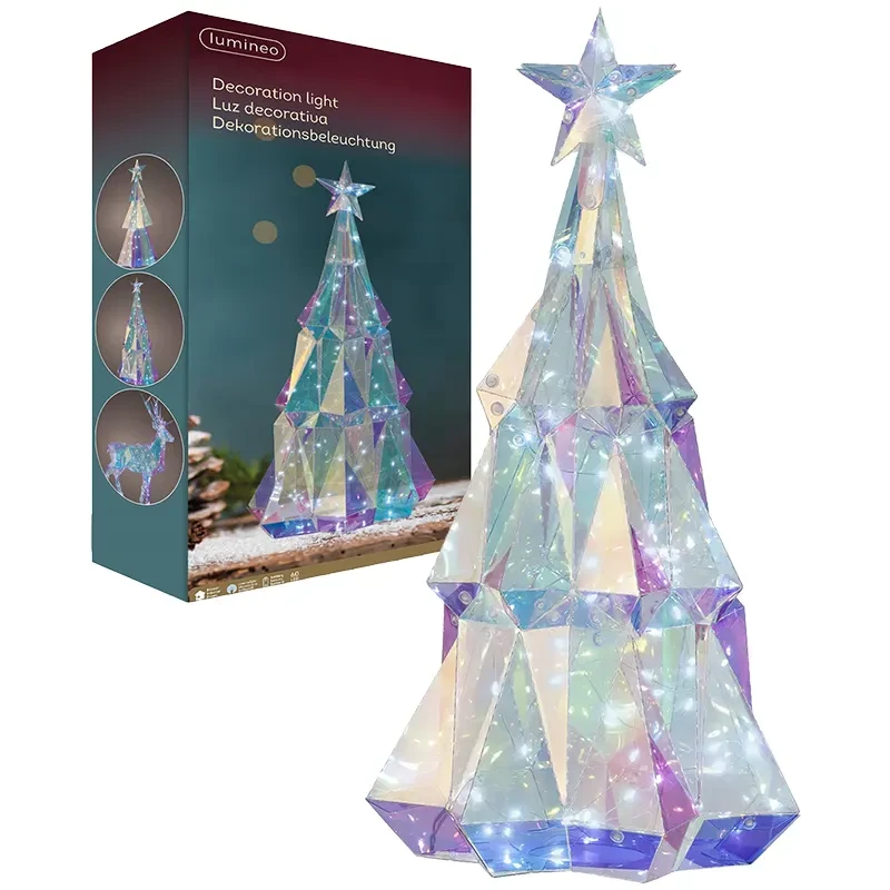Dekoracyjna choinka z gwiazdą - 40 Micro LED 48 cm
