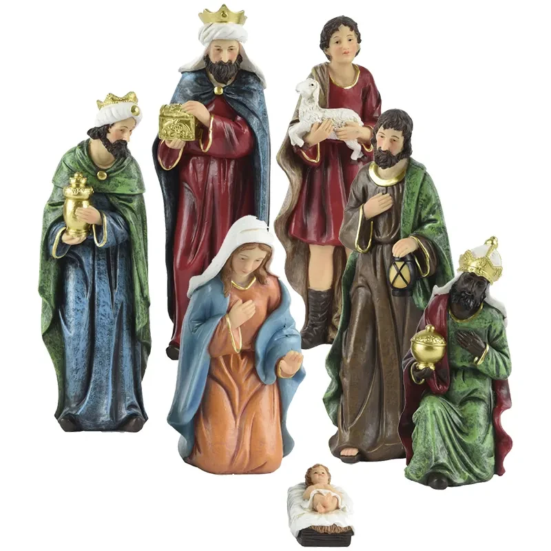 Figurki do szopki Bożonarodzeniowej 25,5 cm - 7 postaci