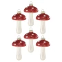 Szklane muchomory - bombki choinkowe 9 cm 6 szt.