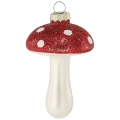 Szklane muchomory - bombki choinkowe 9 cm 6 szt.