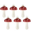 Szklane muchomory - bombki choinkowe 9 cm 6 szt.