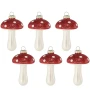 Szklane muchomory - bombki choinkowe 9 cm 6 szt.