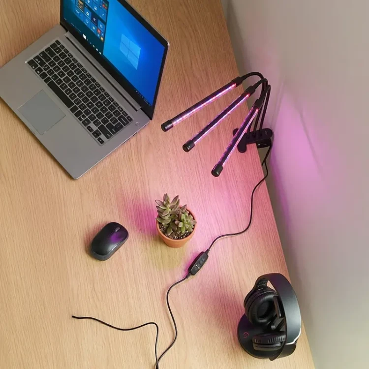 Lampa do wzrostu roślin na USB - 3-ramienna 08